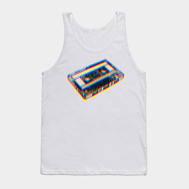 Offset Cassette Tape Tank Top by Wright Art